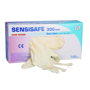 Gants d'examen SENSISAFE - Sans latex - Sans poudre - Hypoallergénique  - Boite de 100