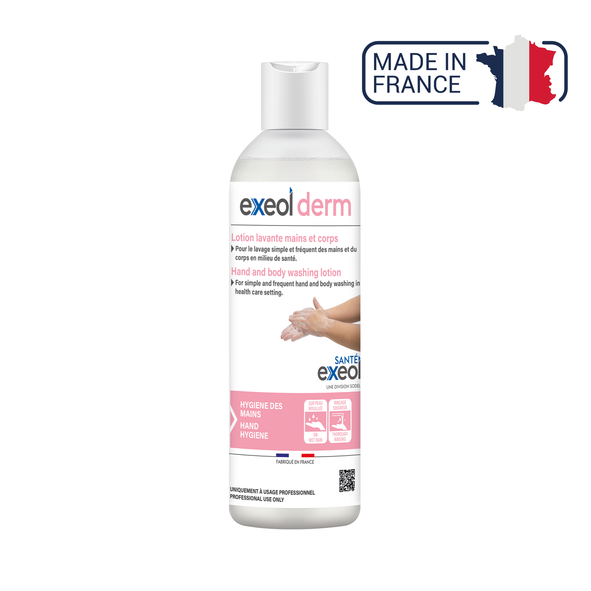 Lotion lavante mains et corps - Exeol derm - Sodel