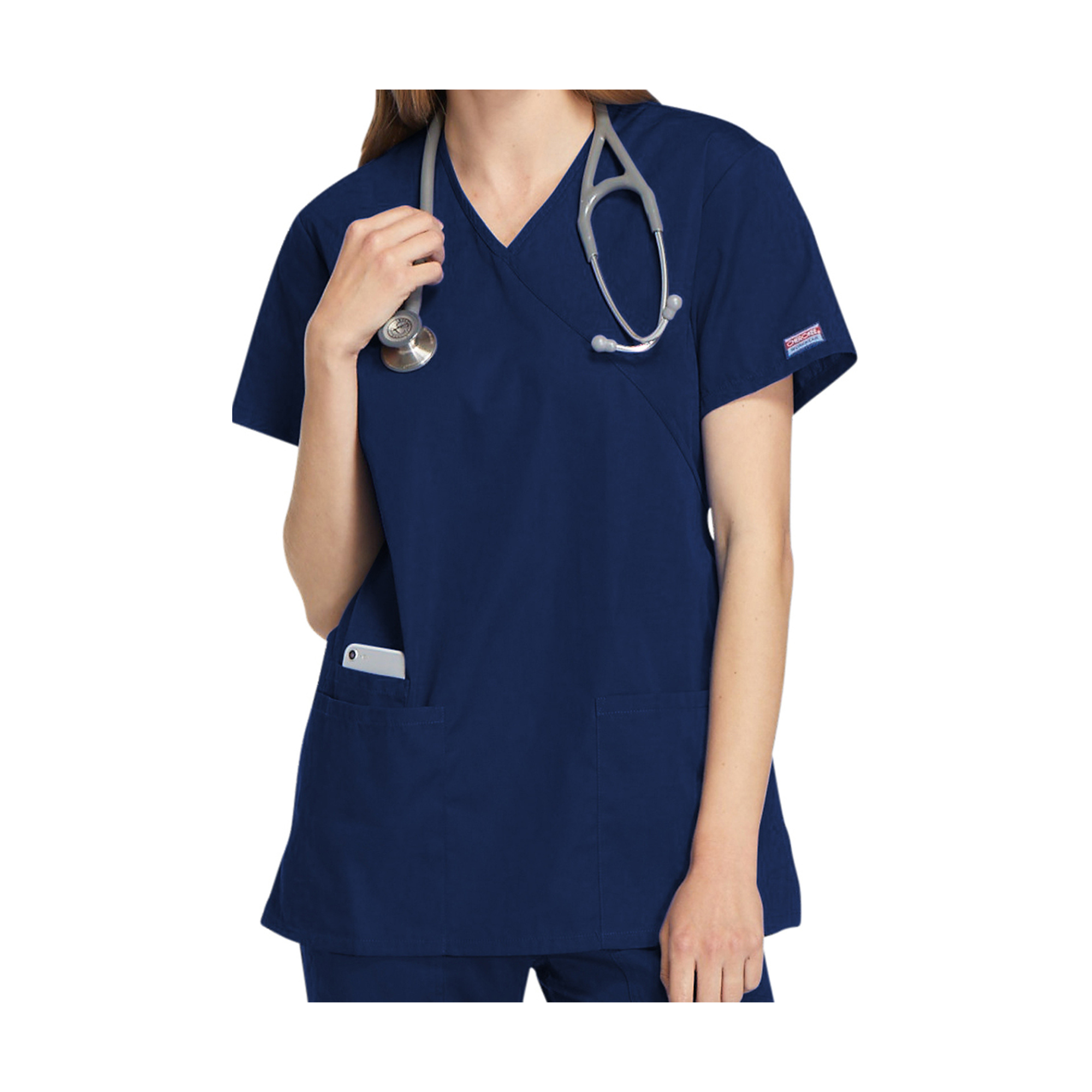 Bayonne - Tunique médicale - Effet cache-coeur  - Manches courtes - Femme - 72 cm - Cherokee Cherokee Authentic Workwear