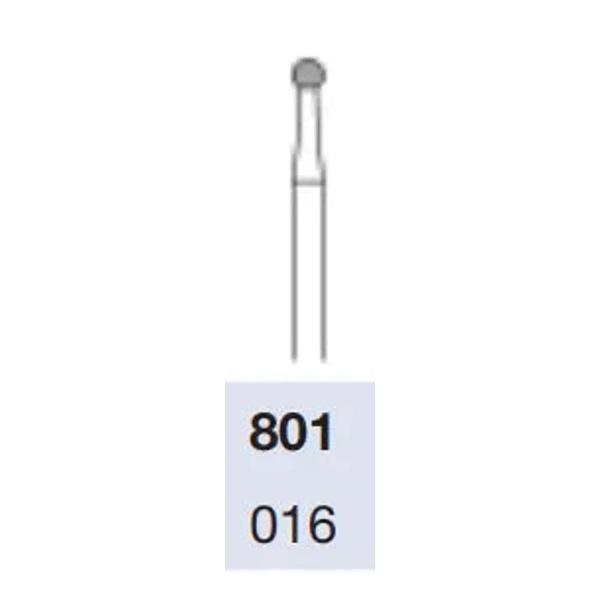 Fraise 801 Diamant - Enucléation et perçage d'ongle - 1,6 mm