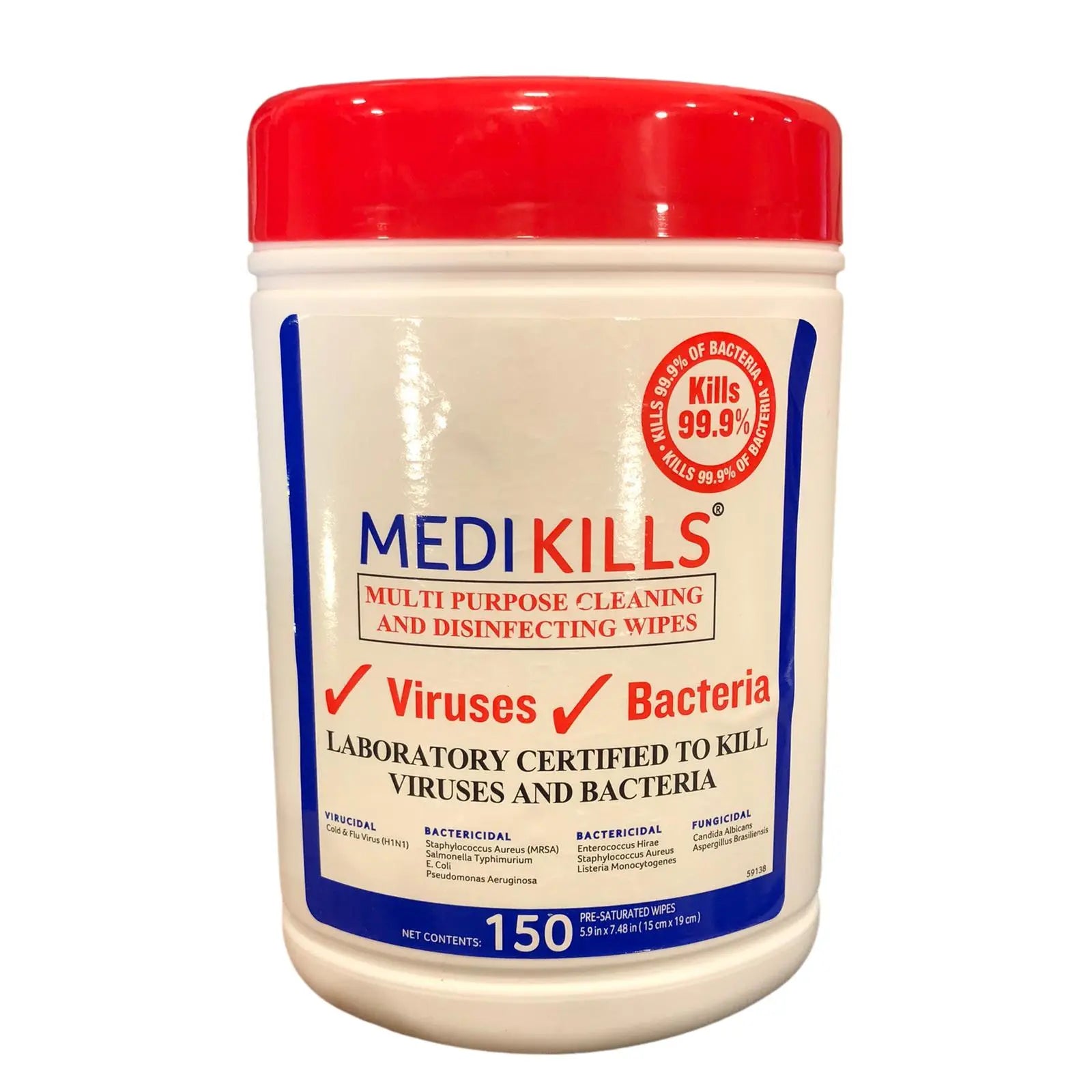 Virucidal wipes - Box of 150 wipes - Medikills