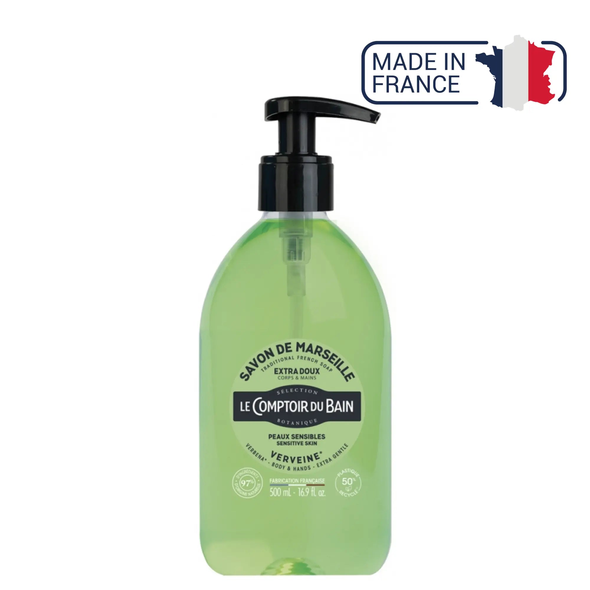 Jabón líquido de Marsella Verbena - 500ml - Le Comptoir du Bain