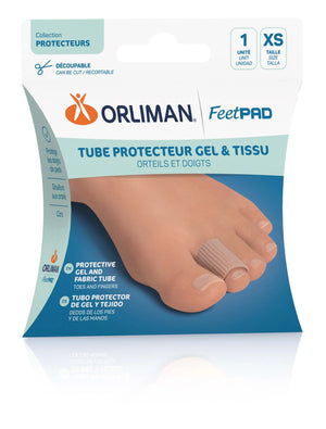 Tube Protecteur Gel Et Tissu Orteils et Doigts Feetpad - 4 tailles - Orliman - My Podologie